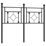vidaXL Tête de lit de remplacement métal noir 120 cm