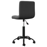 vidaXL Chaise pivotante de bureau Noir Velours