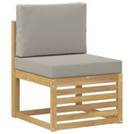 vidaXL Sofa de milieu extérieur Bois d'Acacia Massif Blanc
