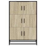 vidaXL Buffet haut chêne sonoma 68x35x106 5 cm bois ingénierie métal