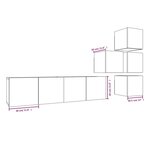 vidaXL Ensemble de meubles TV 6 Pièces Chêne fumé Bois d'ingénierie