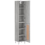 vidaXL Buffet haut Sonoma gris 34 5x34x180 cm Bois d'ingénierie