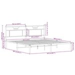 vidaXL Cadre de lit sans matelas chêne marron 160x200 cm