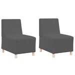 vidaXL Sofa Chiar 2 Pièces Gris foncé 55 x 74 x 82 cm