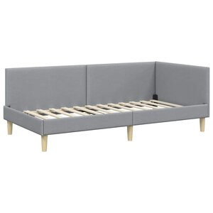 vidaXL Cadre de lit d'angle Autre Gris clair 90 x 190 cm