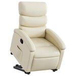 vidaXL Fauteuil inclinable Crème Similicuir