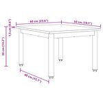 vidaXL Table basse Chêne Fumé 60 x 50 x 36 cm Bois d'ingénierie