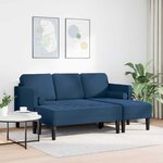 vidaXL Ensemble de Canapés avec coussin 2 Pièces Bleu Polyester