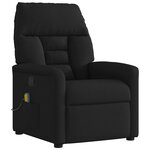 vidaXL Fauteuil de massage inclinable Noir Tissu