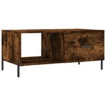 vidaXL Table basse chêne fumé 90x50x40 cm bois d'ingénierie