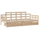 vidaXL Lit de jour avec tiroirs sans matelas 80x200 cm bois massif