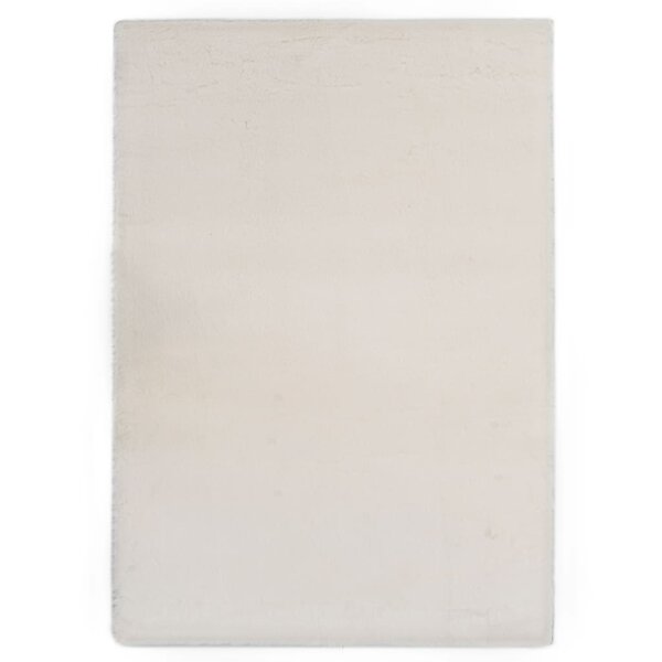 vidaXL Tapis 160x230 cm Fausse fourrure de lapin Crème