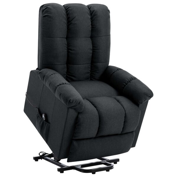 vidaXL Fauteuil Gris foncé Tissu