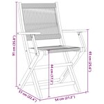 vidaXL Chaises de jardin pliables lot de 6 gris bois d'acacia massif