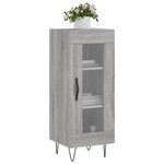 vidaXL Buffet Sonoma gris 34 5x34x90 cm Bois d'ingénierie