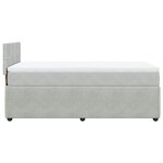 vidaXL Sommier à lattes de lit et matelas Gris clair 80x200 cm Velours