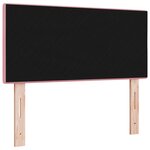 Tête de lit capitonnée rose 80 cm en velours