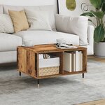 vidaXL Table basse vieux bois 60x50x36 5 cm bois d'ingénierie