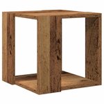 vidaXL Table basse Bois ancien 32 x 32 x 30 cm Bois d'ingénierie