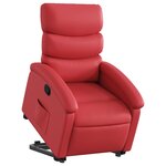 vidaXL Fauteuil inclinable Rouge Similicuir