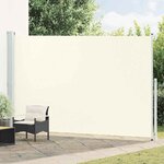 vidaXL Auvent latéral rétractable de patio 220x500 cm Crème