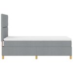 vidaXL Lit avec sommier et matelas gris clair simple en tissu