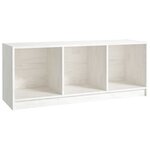 vidaXL Meuble TV Blanc 104x33x41 cm Bois de pin massif