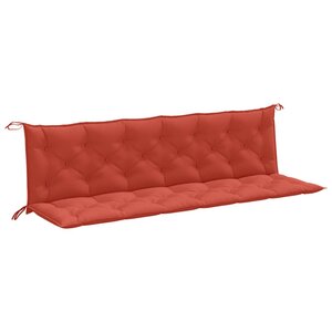 vidaXL Coussins de banc de jardin lot de 2 rouge mélangé tissu