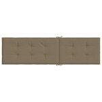 vidaXL Coussin de chaise longue taupe mélangé (75+105) x 50 x 4 cm tissu