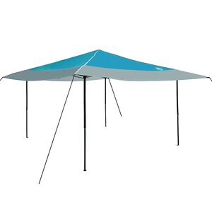 vidaXL Tente à abri 395 x 395 x 251 cm Bleu tissu