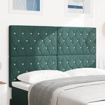 vidaXL Tête de lit LED en velours vert foncé  72 cm