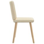 vidaXL Chaises à manger lot de 4 crème tissu