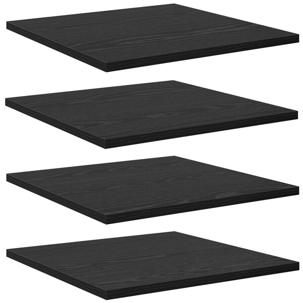 vidaXL Planches de bibliothèque - 4 Pièces  noir noyer  40x40x1.5 cm  en bois d'ingénierie.