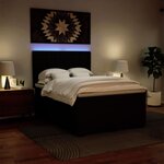 vidaXL Sommier à lattes de lit avec matelas Noir 160x200 cm