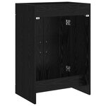 vidaXL Meuble sous lavabo de salle de bain Chêne noir