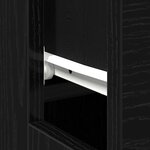 vidaXL Bureau avec porte Chêne noir 100 x 50 x 75 cm Bois d'ingénierie