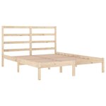 vidaXL Cadre de lit sans matelas 135x190 cm bois massif