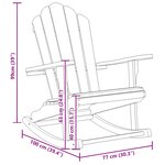 vidaXL Chaise Adirondack à bascule 2 Pièces Marron 100 x 77 x 99 cm