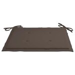 vidaXL Chaises de jardin et coussins taupe lot de 4 Bois teck massif