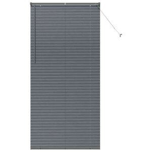 vidaXL Store de Fenêtre avec des rideaux Manuel Gris foncé Aluminium