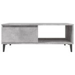 vidaXL Table basse gris béton 90x60x35 cm bois d'ingénierie