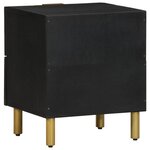 vidaXL Tables de chevet 2 Pièces noir 40x33x46 cm bois de manguier solide