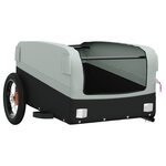 vidaXL Remorque de vélo noir et gris 30 kg fer