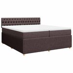vidaXL Sommier à lattes de lit avec matelas Marron foncé 200x200 cm