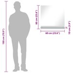 vidaXL Miroir mural avec étagère 60x60 cm Verre trempé