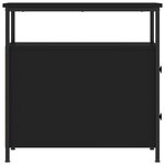 vidaXL Table de chevet noir 30x60x60 cm bois d’ingénierie