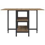 vidaXL Table à dîner 122 x 80 x 76 5 cm Bois d'ingénierie