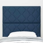 vidaXL Tête de lit avec des lumières à LED Réglable Bleu 90 cm tissu