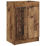 vidaXL Armoire sous évier de salle de bain Bois ancien