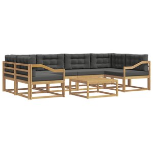 vidaXL Ensemble de canapés d'extérieur 5 pc Blanc et anthracite